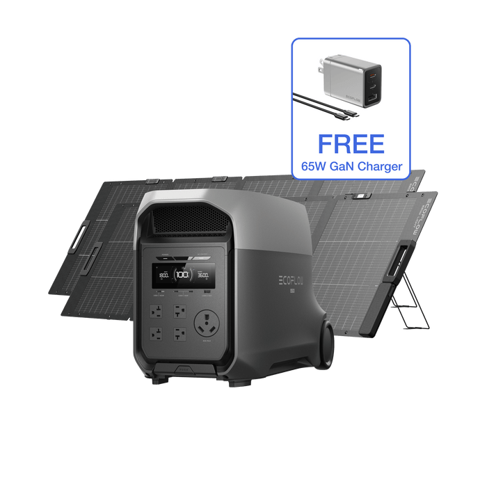 EcoFlow D3U Series DELTA 3 Ultra (3072Wh) / (Members-only) DELTA 3 Ultra (3072Wh) + 2 × 220W Solar Panel + Free 65W Charger EcoFlow DELTA 3 Ultra Series Portable Power Station (3072Wh)