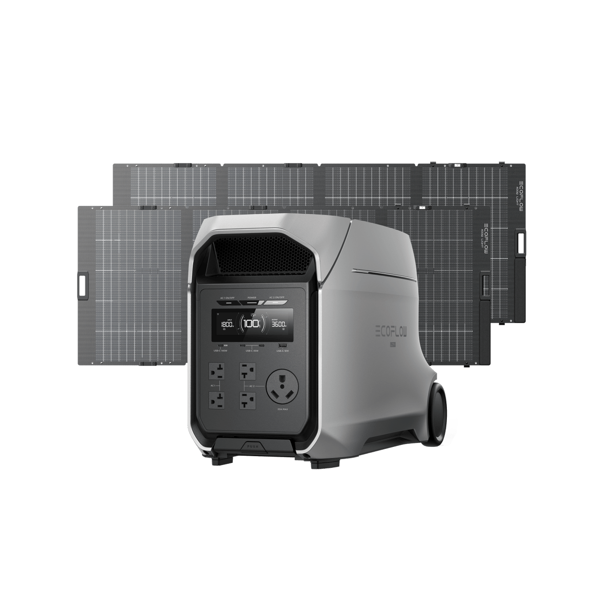 EcoFlow D3U Series DELTA 3 Ultra Plus (3072Wh) / DELTA 3 Ultra Plus (3072Wh) + 2 x 400W Solar Panel EcoFlow DELTA 3 Ultra Series Portable Power Station (3072Wh)