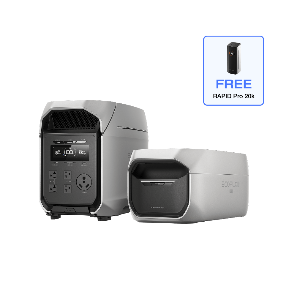 EcoFlow D3U Series DELTA 3 Ultra Plus (3072Wh) / DELTA 3 Ultra Plus (3072Wh) + DELTA 3 Max Plus Smart Extra Battery EcoFlow DELTA 3 Ultra Series Portable Power Station (3072Wh)