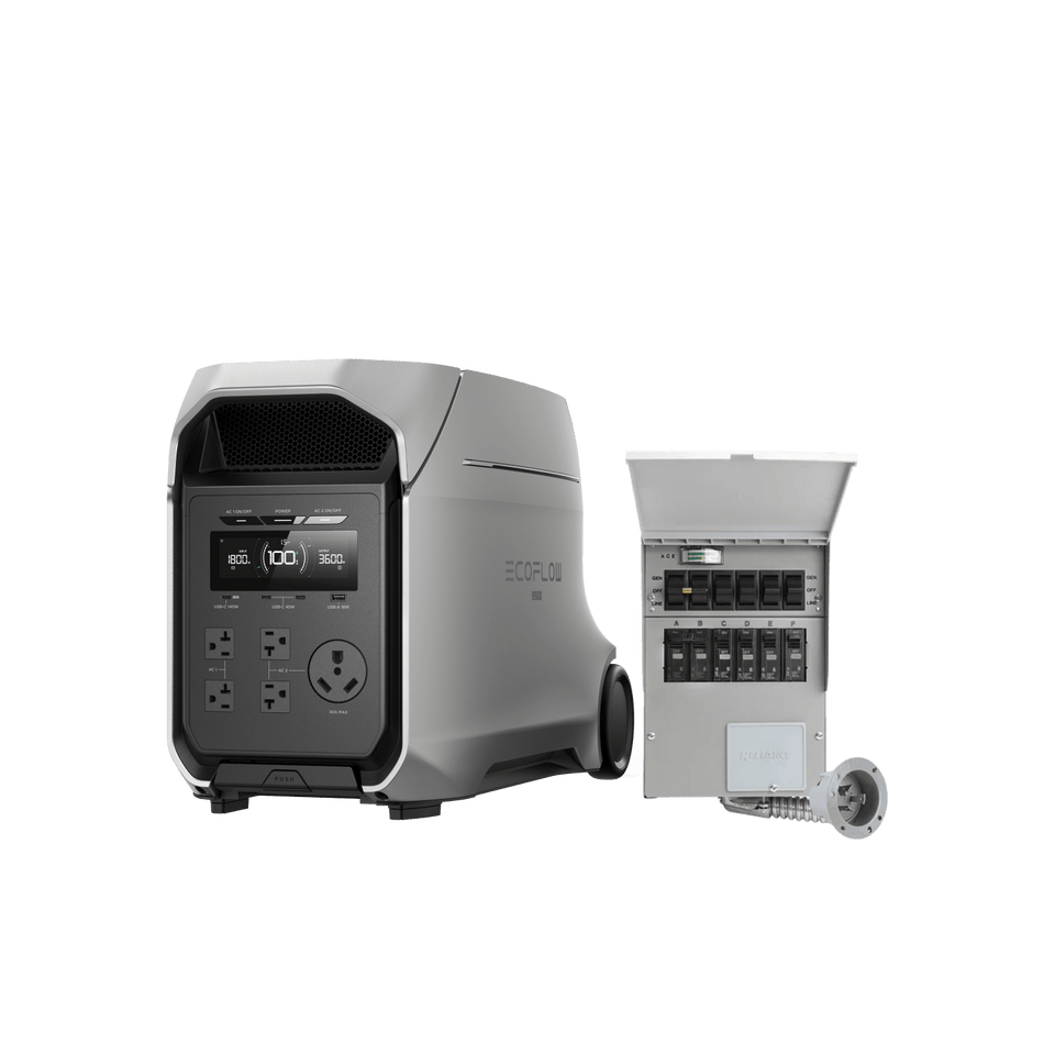 EcoFlow D3U Series DELTA 3 Ultra Plus (3072Wh) / DELTA 3 Ultra Plus (3072Wh) + Transfer Switch 306A1 -125V 30A EcoFlow DELTA 3 Ultra Series Portable Power Station (3072Wh)