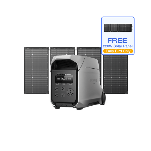 EcoFlow D3UP / DELTA 3 Ultra Plus + 4 × 125W Solar Panel EcoFlow DELTA 3 Ultra Series Portable Power Station