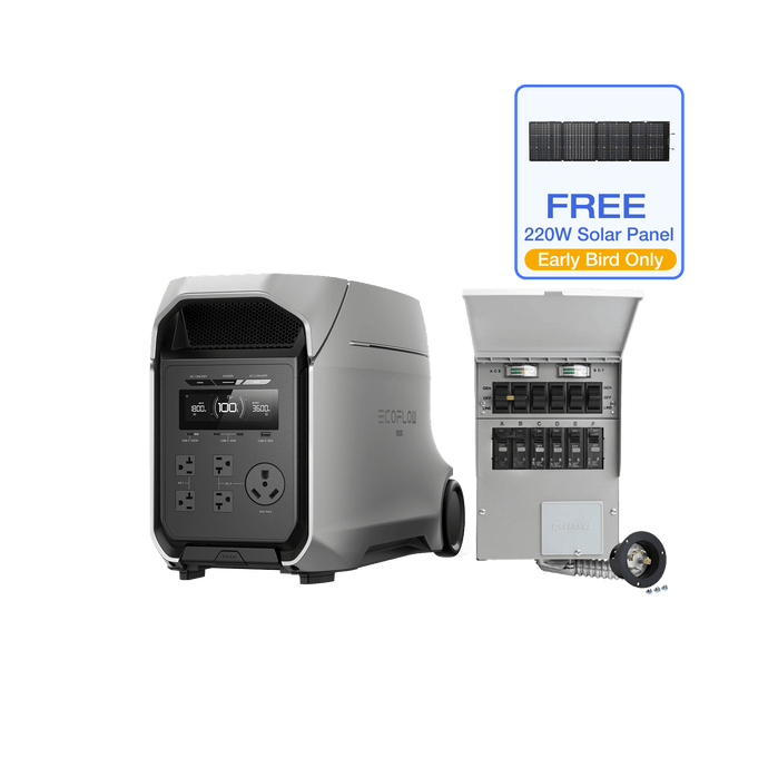 EcoFlow D3UP / DELTA 3 Ultra Plus + Transfer Switch 306A1 -125V 30A EcoFlow DELTA 3 Ultra Series Portable Power Station
