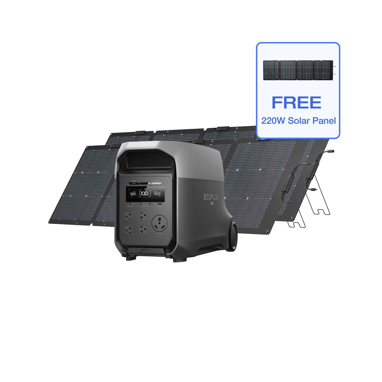 Load image into Gallery viewer, EcoFlow DELTA 3 Ultra / DELTA 3 Ultra + 2 × 220W Solar Panel EcoFlow DELTA 3 Ultra Series Portable Power Station
