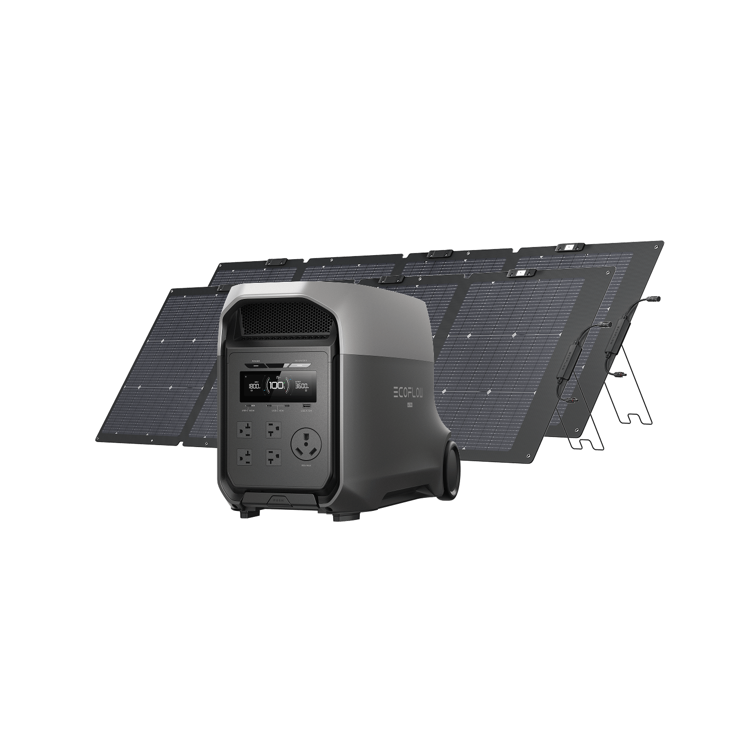 Load image into Gallery viewer, EcoFlow D3U Series DELTA 3 Ultra + 2 × 220W Solar Panel EcoFlow DELTA 3 Ultra Series Solar Generator (PV220W)
