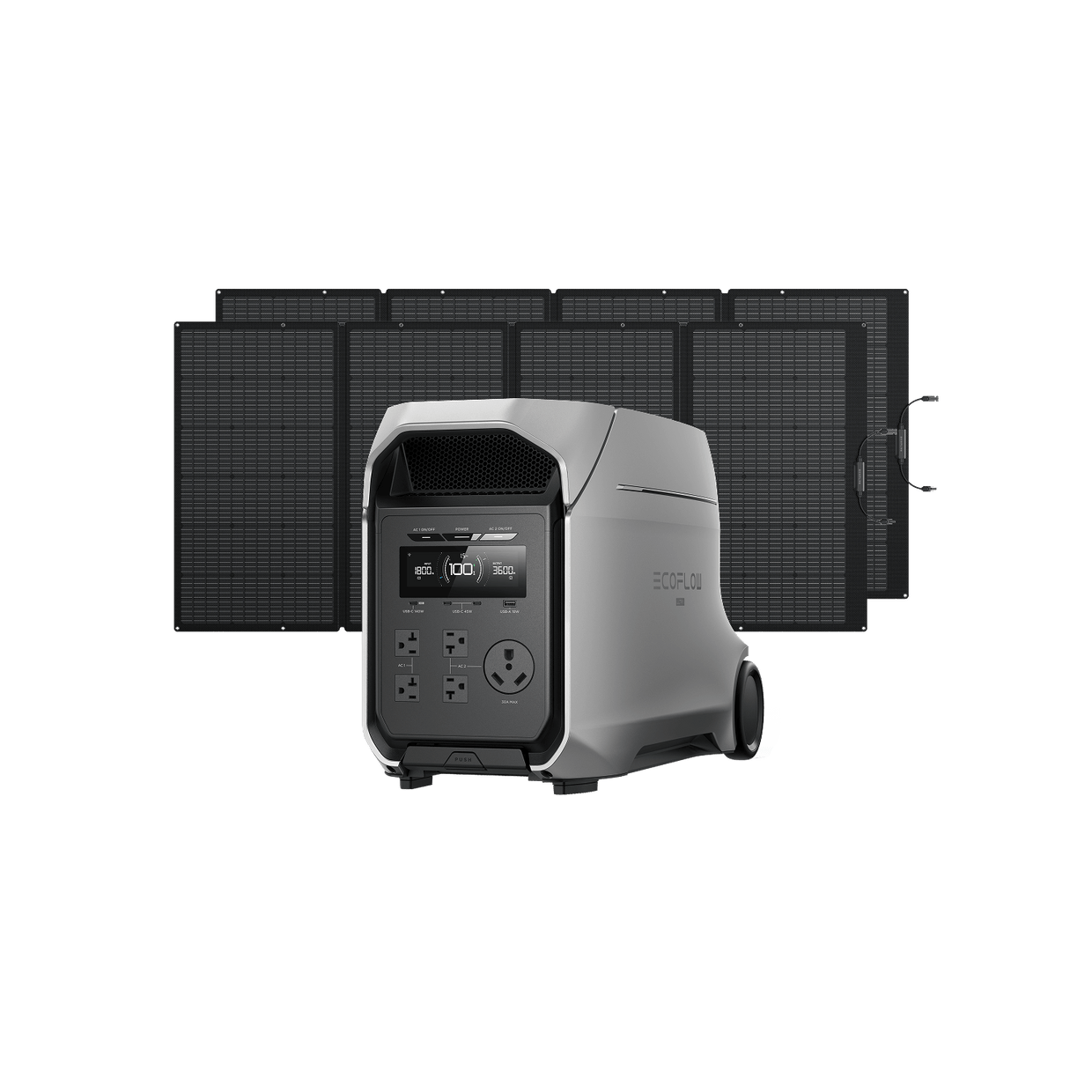 EcoFlow D3U Series DELTA 3 Ultra Plus + 2 × 400W Solar Panel EcoFlow DELTA 3 Ultra Series Solar Generator (PV400W)