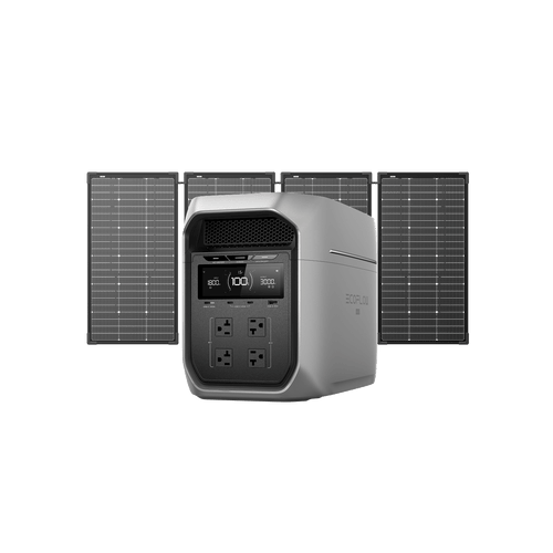 EcoFlow D3M Series DELTA 3 Max Plus + 4 × 125W Solar Panel EcoFlow DELTA 3 Ultra Series Solar Generator (PV500W)