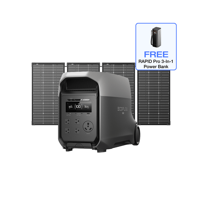 EcoFlow Solar Generator With 500W Solar Kit EcoFlow DELTA 3 Ultra Solar Generator (3072Wh)