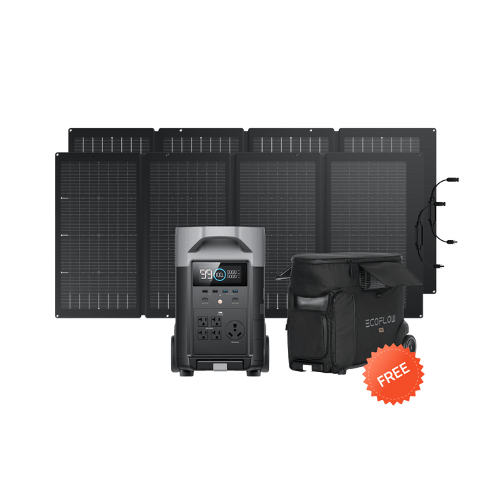 EcoFlow EcoFlow DELTA Pro + 2*220W Portable Solar Panels + DELTA Pro Bag (Free)