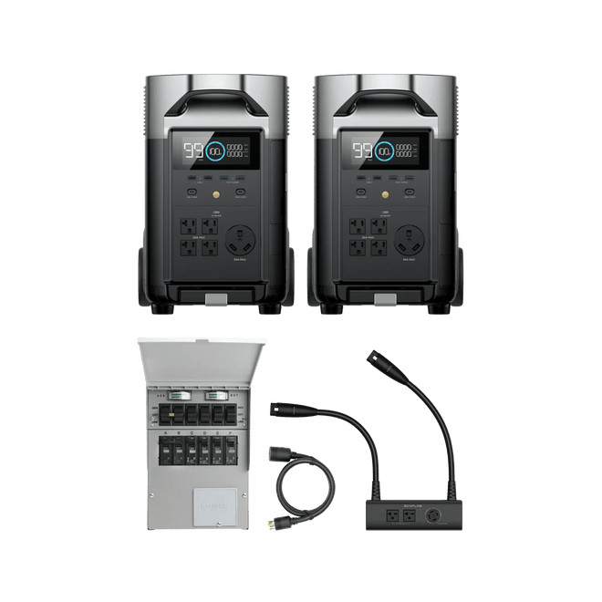 EcoFlow DP_Bundle (Members-only) 2*DELTA Pro + Double Voltage Hub + Transfer Switch EcoFlow DELTA Pro*2 + Double Voltage Hub + Transfer Switch