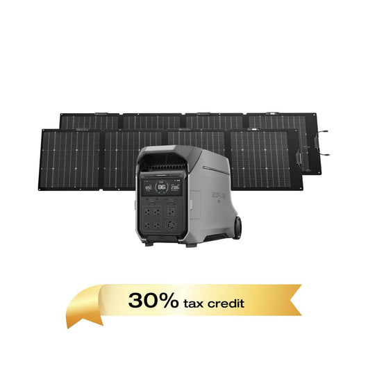 EcoFlow DP3 DELTA Pro 3 + 2 × 220W NextGen Bifacial Solar Panels EcoFlow DELTA Pro 3 Portable Power Station (UL9540 Certificated)