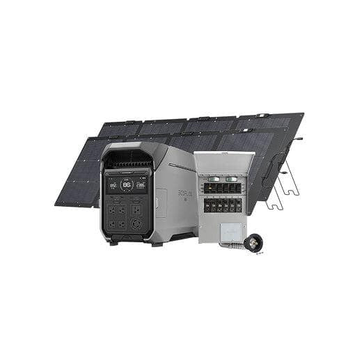 EcoFlow DP3 DELTA Pro 3 + 2 × 220W NextGen Bifacial Solar Panels + Transfer Switch EcoFlow DELTA Pro 3 Portable Power Station (UL9540 Certificated)
