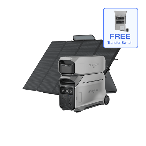 EcoFlow DP3 DELTA Pro 3 + Extra Battery + 400W Portable Solar Panel + Free Transfer Switch EcoFlow DELTA Pro 3 Portable Power Station (UL9540 Certificated)