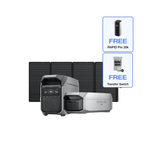 EcoFlow DP3 DELTA Pro 3 + Extra Battery + 400W Solar Panel + Free Transfer Switch + Free RAPID Pro (20,000mAh) EcoFlow DELTA Pro 3 Portable Power Station (UL9540 Certificated)