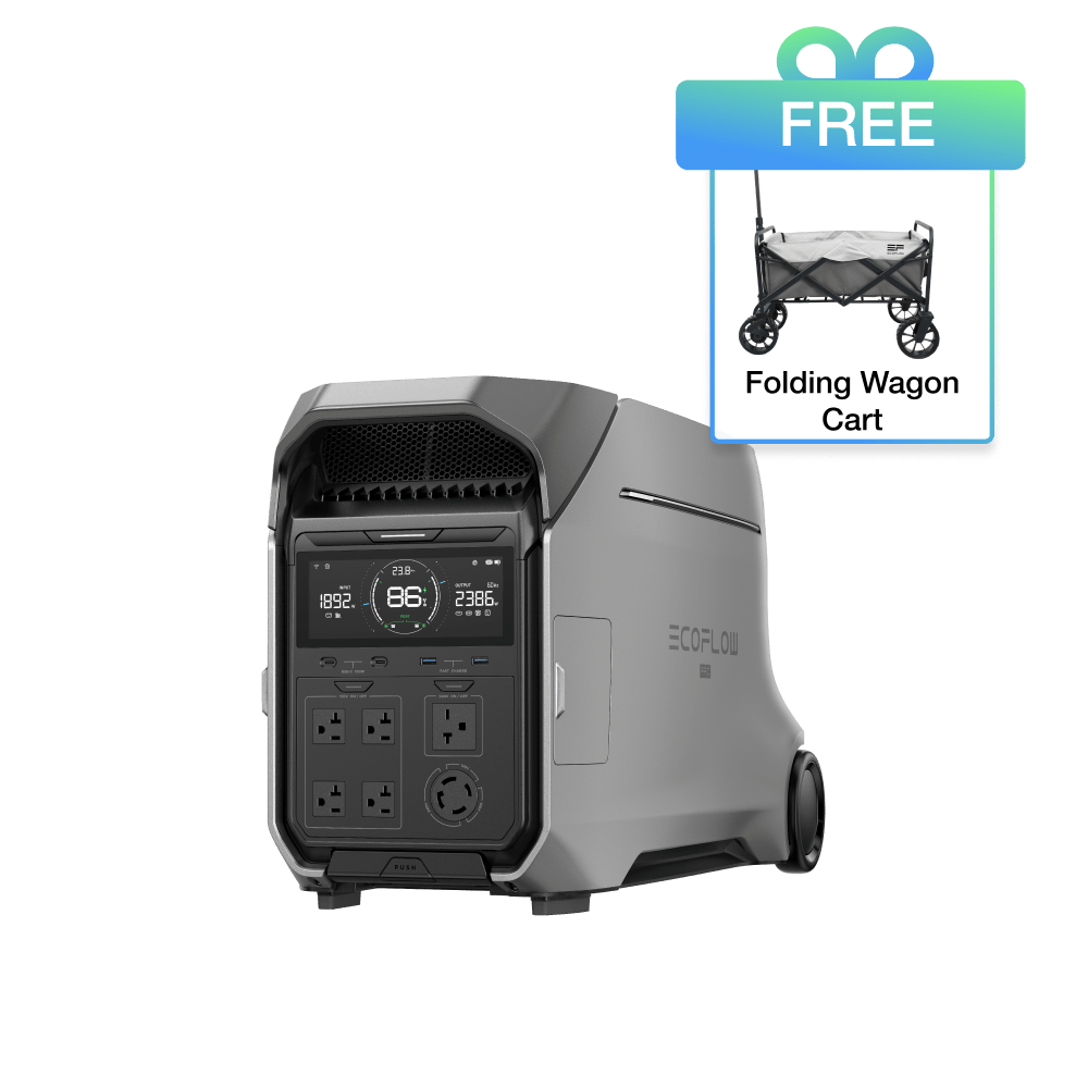 EcoFlow DP3 DELTA Pro 3 + FREE Folding Wagon Cart EcoFlow DELTA Pro 3 Portable Power Station (UL9540 Certificated)