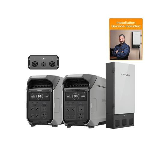 EcoFlow DP3_Bundle 2*DELTA Pro 3 + 50 amp Hub + Smart Home Panel 2 + Installation Service EcoFlow DELTA Pro 3 Whole-Home Power Kit