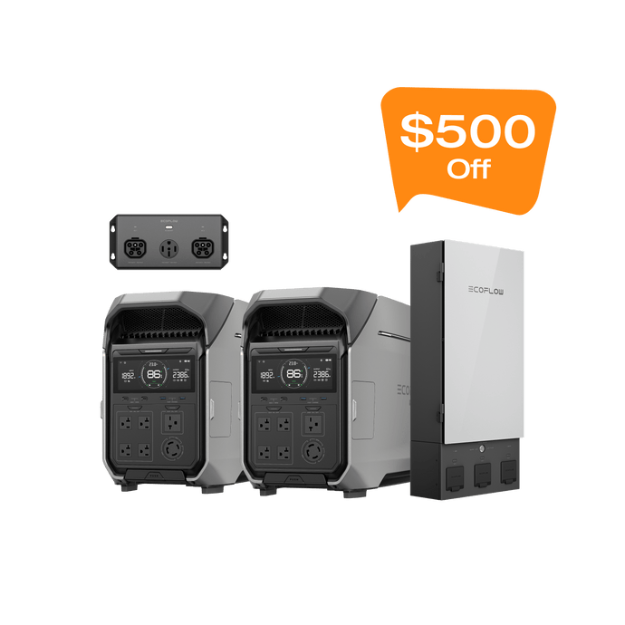 EcoFlow DP3_Bundle 2*DELTA Pro 3 + 50 amp Hub + Smart Home Panel 2 + Installation Service EcoFlow DELTA Pro 3 Whole-Home Power Kit