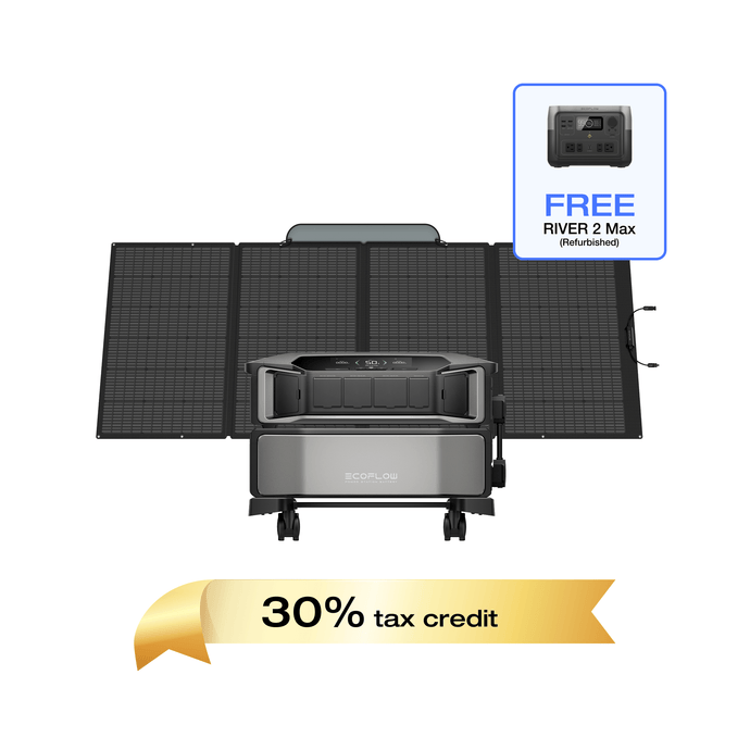 EcoFlow DPU-BUNDLE EcoFlow DELTA Pro Ultra (1*Inverter + 1*Battery) + 400W Portable Solar Panel - Home Backup Sale