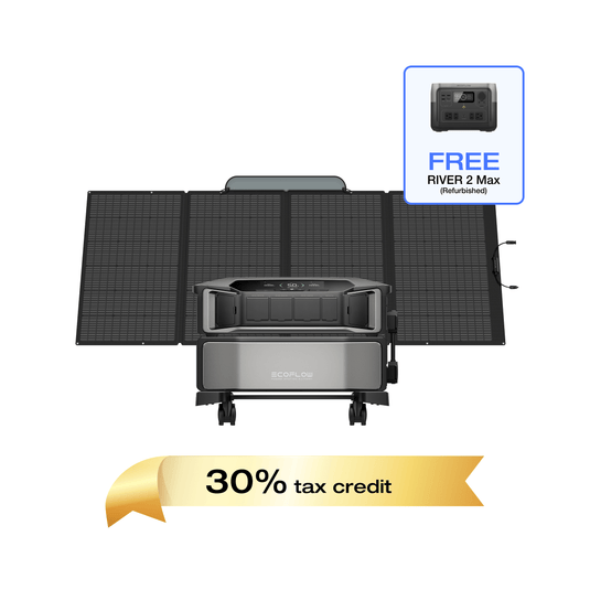 EcoFlow DPU-BUNDLE EcoFlow DELTA Pro Ultra (1*Inverter + 1*Battery) + 400W Portable Solar Panel - Home Backup Sale