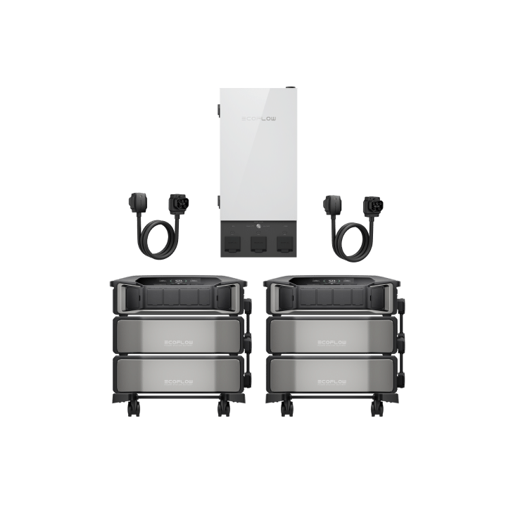 Load image into Gallery viewer, EcoFlow 2 × EcoFlow DELTA Pro Ultra + 2 x Extra Battery + Smart Home Panel 2 EcoFlow DELTA Pro Ultra Power Backup Solution
