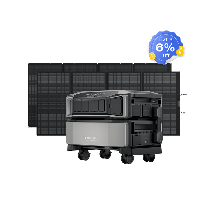 EcoFlow DPU-BUNDLE DELTA Pro Ultra + 2 × 400W Portable Solar Panels EcoFlow DELTA Pro Ultra Solar Generator (PV400W)