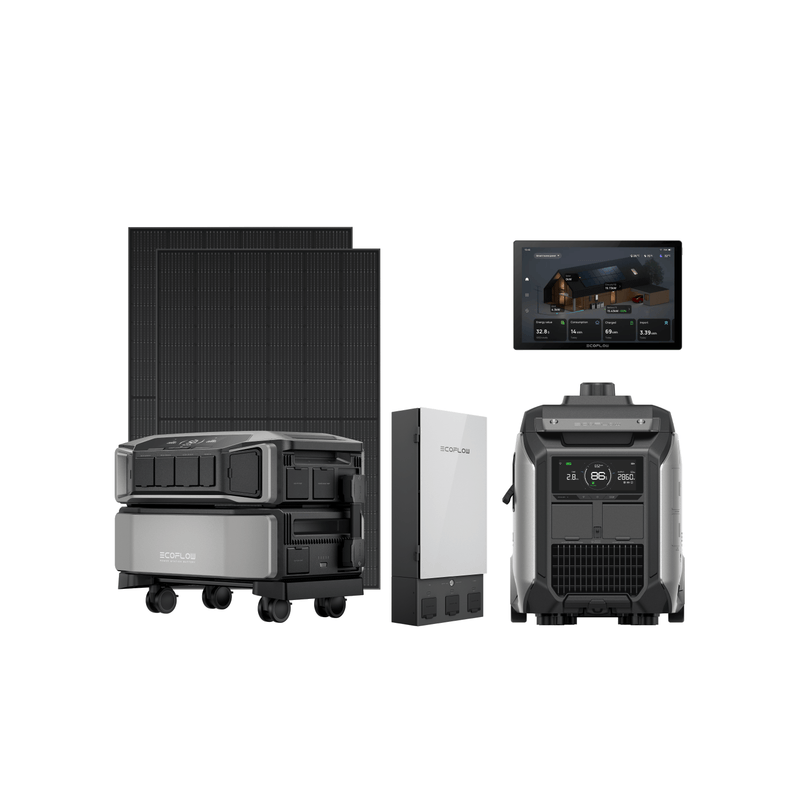 Load image into Gallery viewer, EcoFlow EcoFlow DELTA Pro Ultra + 2 × 400W Rigid Solar Panels + Smart Home Panel 2 + Smart Generator 4000 + PowerInsight Monitor EcoFlow DELTA Pro Ultra Whole-Home Backup Power
