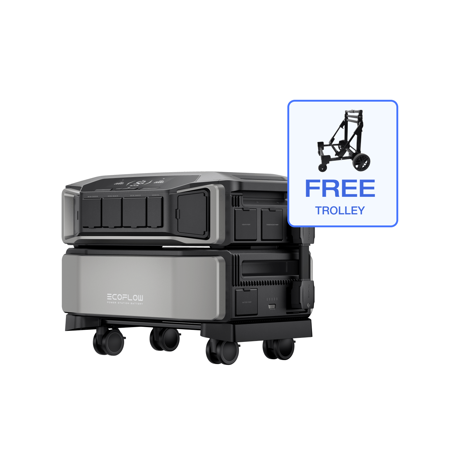 EcoFlow DPU-BUNDLE DELTA Pro Ultra (1 × Inverter + 1 × Battery)+Free Trolley EcoFlow DELTA Pro Ultra Whole-Home Backup Power (UL 9540 Certificated)