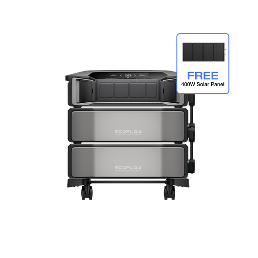 EcoFlow DPU-BUNDLE DELTA Pro Ultra + DELTA Pro Ultra Extra Battery (1 × Inverter + 2 × Batteries) + Free 400W Solar Panel EcoFlow DELTA Pro Ultra Whole-Home Backup Power (UL 9540 Certificated)