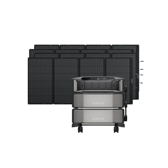 EcoFlow DPU-BUNDLE DELTA Pro Ultra + DELTA Pro Ultra Extra Battery + 4 × 400W Portable Solar Panel EcoFlow DELTA Pro Ultra Whole-Home Backup Power (UL 9540 Certificated)