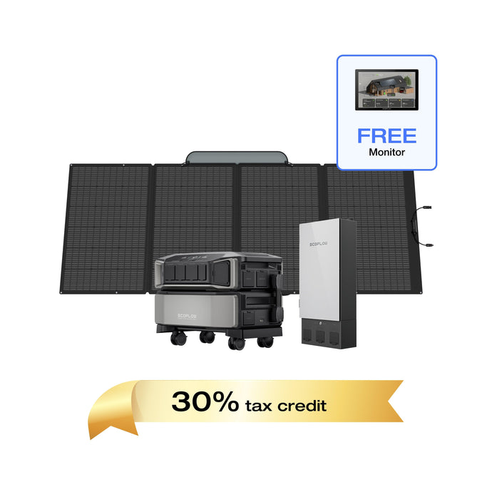 EcoFlow DPU-BUNDLE DELTA Pro Ultra + Smart Home Panel 2 + 400W Portable Solar Panel + Free Monitor EcoFlow DELTA Pro Ultra Whole-Home Backup Power (UL 9540 Certificated)