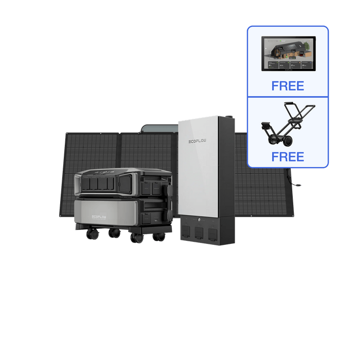 EcoFlow DPU-BUNDLE DELTA Pro Ultra + Smart Home Panel 2 + 400W Portable Solar Panel + Free Monitor + Free Trolley EcoFlow DELTA Pro Ultra Whole-Home Backup Power (UL 9540 Certificated)