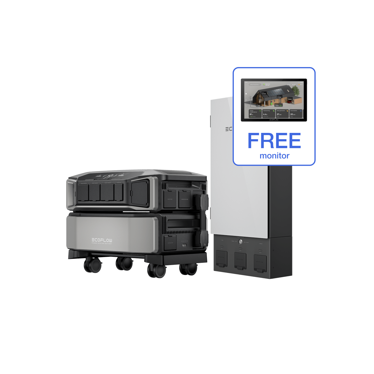 EcoFlow DPU-BUNDLE DELTA Pro Ultra + Smart Home Panel 2 + Free Monitor EcoFlow DELTA Pro Ultra Whole-Home Backup Power (UL 9540 Certificated)