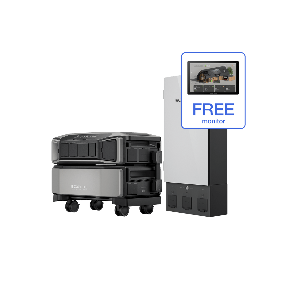 EcoFlow DPU-BUNDLE DELTA Pro Ultra + Smart Home Panel 2 + Free Monitor EcoFlow DELTA Pro Ultra Whole-Home Backup Power (UL 9540 Certificated)