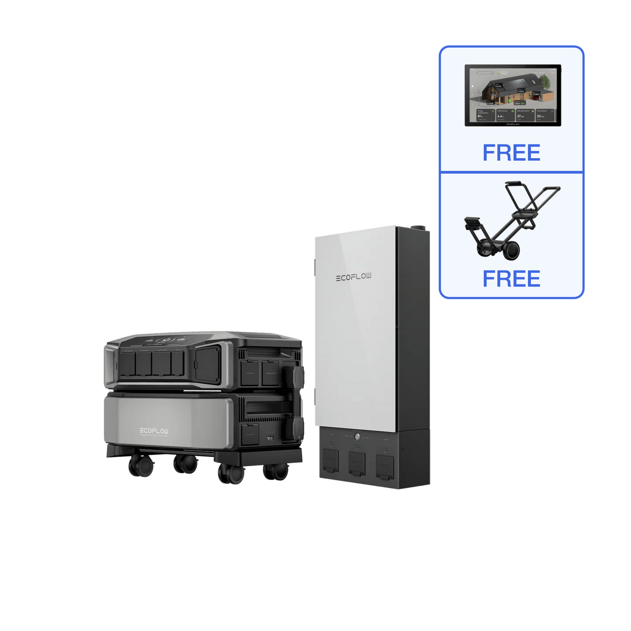 EcoFlow DPU-BUNDLE DELTA Pro Ultra + Smart Home Panel 2 + Free Trolley + Free Monitor EcoFlow DELTA Pro Ultra Whole-Home Backup Power (UL 9540 Certificated)