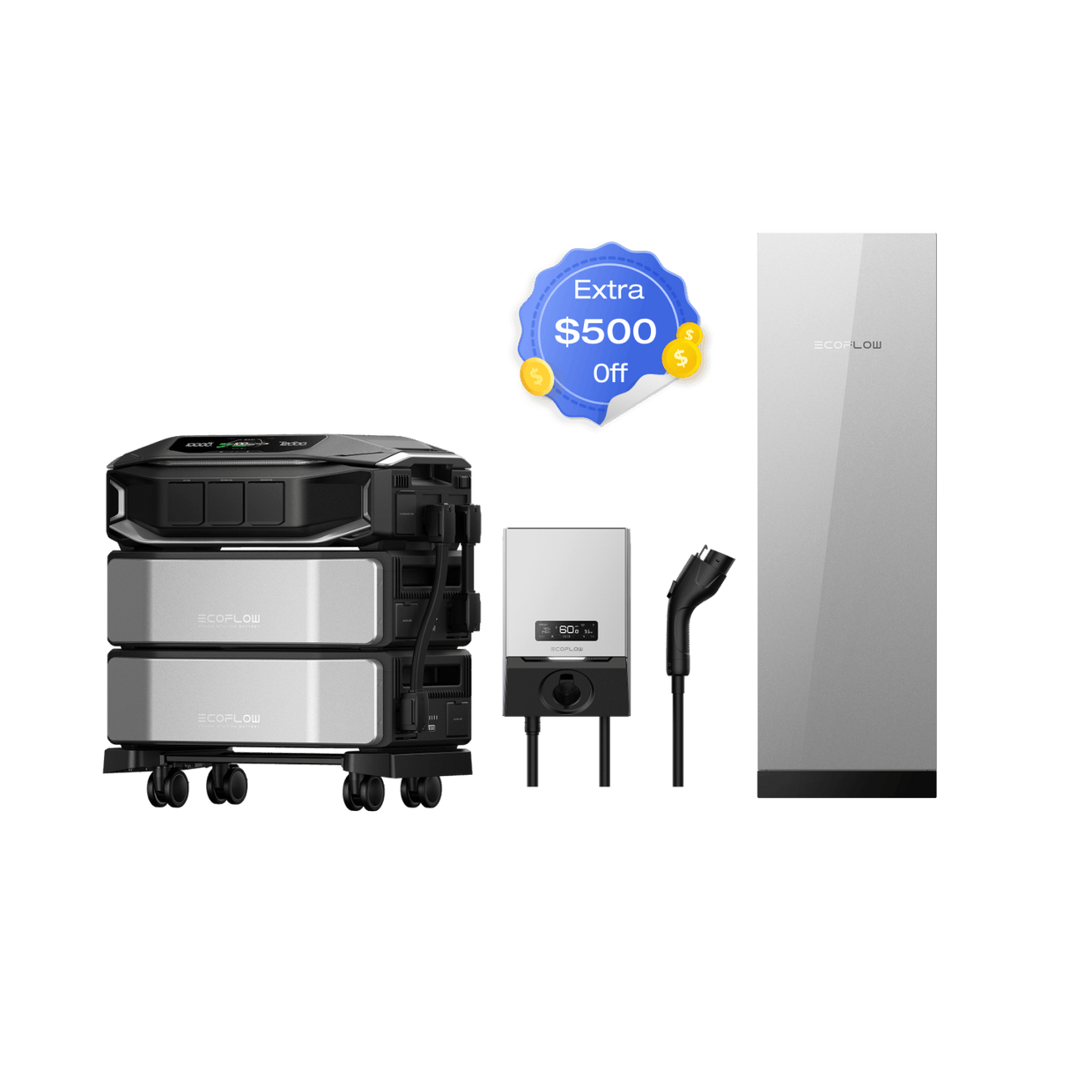 EcoFlow DPUX-BUNDLE DELTA Pro Ultra X (1 x Inverter + 2 x Batteries) + Smart Home Panel 3 + PowerPulse EV Charger (9.6kW) EcoFlow DELTA Pro Ultra X Whole-Home Backup Power