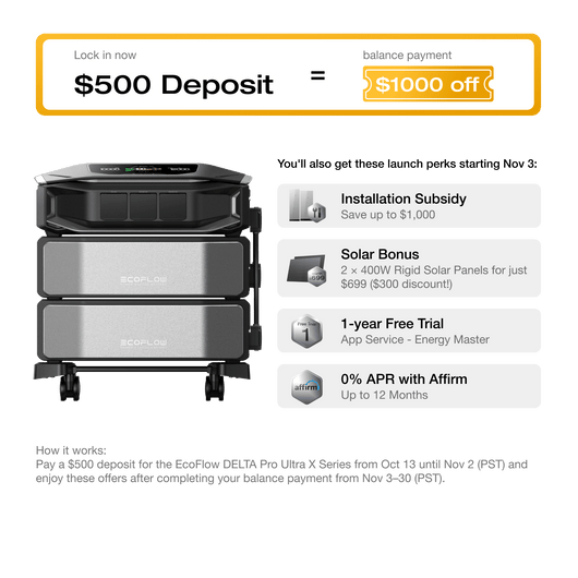 [限定値下中] EcoFlow DELTA Pro Ultra 6,000Wh EcoFlow DELTA PRO [ULTRA] - 7,200W Output / 6kWh-90kWh