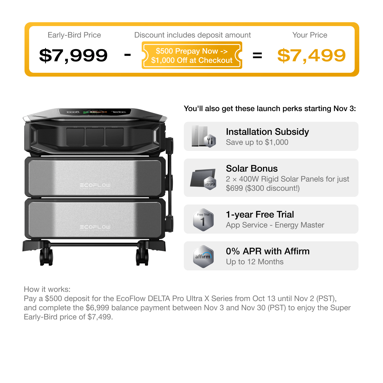 Load image into Gallery viewer, EcoFlow DPUX-BUNDLE Deposit For DELTA Pro Ultra X Series EcoFlow DELTA Pro Ultra X Whole-Home Backup Power
