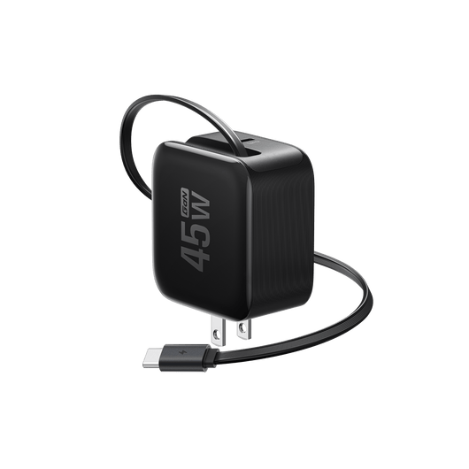 EcoFlow Rapid Charger 45W Black EcoFlow RAPID Charger (45W, Retractable Cable, GaN)