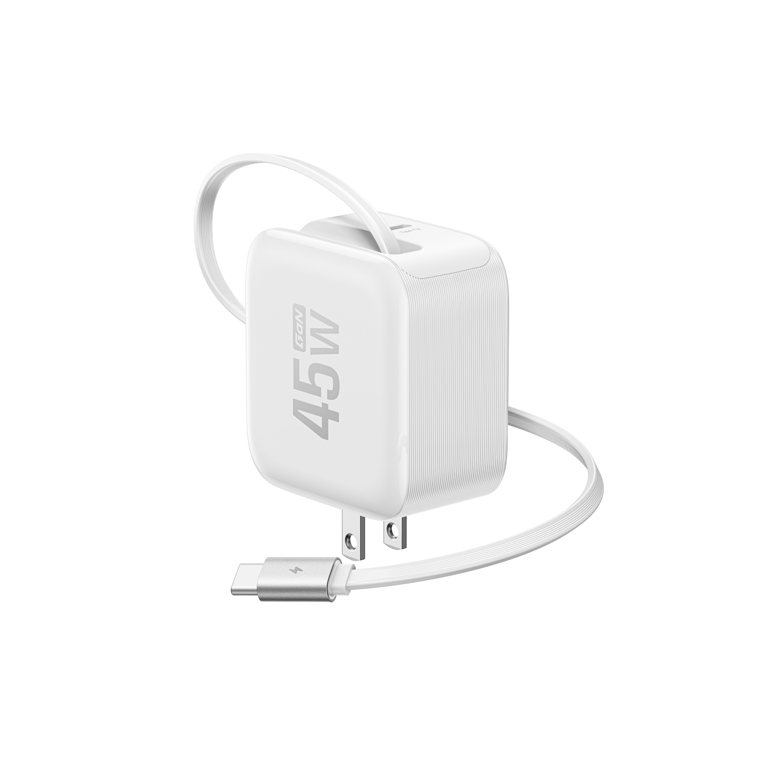 EcoFlow Rapid Charger 45W White EcoFlow RAPID Charger (45W, Retractable Cable, GaN)