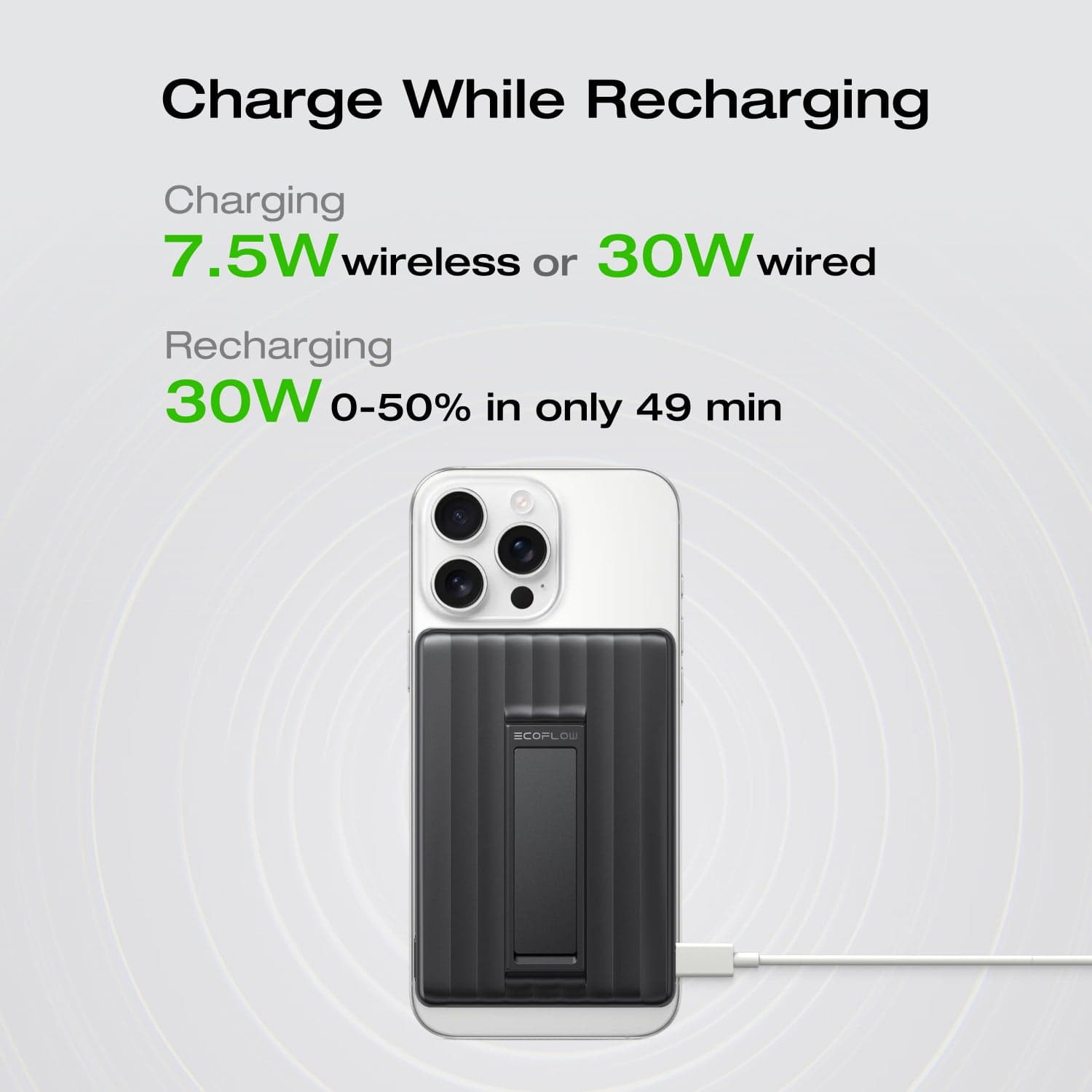 EcoFlow RAPID Mag Power Bank (10,000mAh, 7.5W, Magnetic Charging)