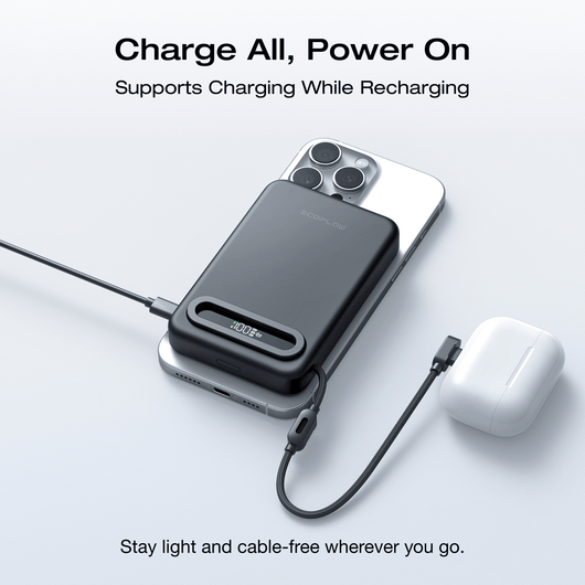 EcoFlow Rapid Mag EcoFlow RAPID Mag Qi2.2 Magnetic Power Bank (10,000mAh, 25W, Built-in USB-C Cable)
