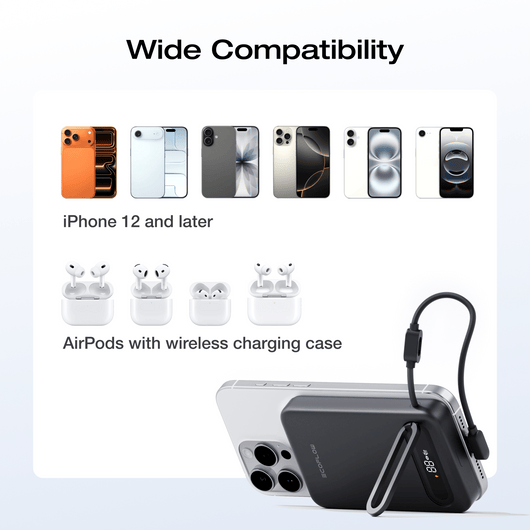 EcoFlow Rapid Mag EcoFlow RAPID Mag Qi2.2 Magnetic Power Bank (10,000mAh, 25W, Built-in USB-C Cable)