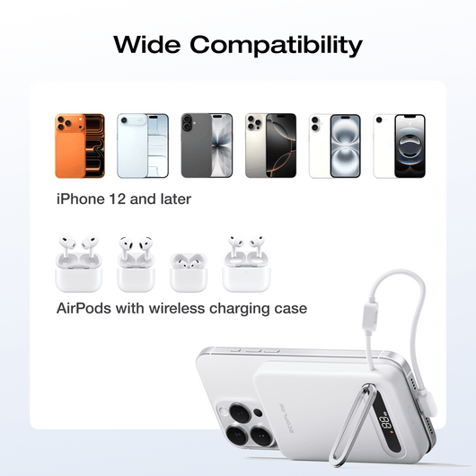 EcoFlow Rapid Mag EcoFlow RAPID Mag Qi2.2 Magnetic Power Bank (10,000mAh, 25W, Built-in USB-C Cable)