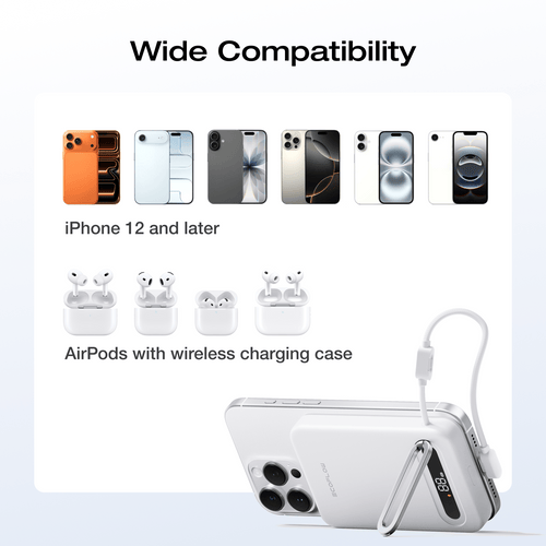 EcoFlow Rapid Mag EcoFlow RAPID Mag Qi2.2 Magnetic Power Bank (10,000mAh, 25W, Built-in USB-C Cable)