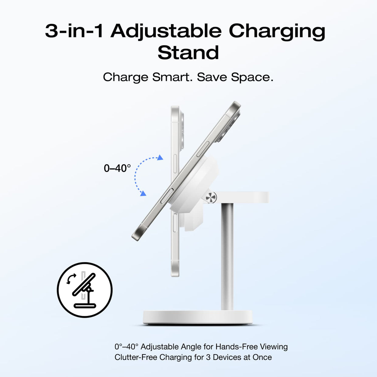 EcoFlow RAPID Wireless EcoFlow RAPID Mag Wireless Charging Stand (3-in-1)
