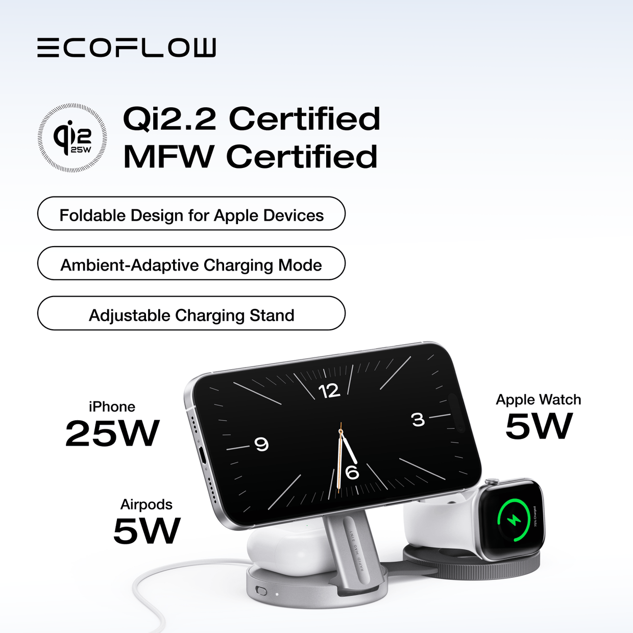 EcoFlow EcoFlow RAPID Mag Wireless Charging Station (3-in-1 Foldable)