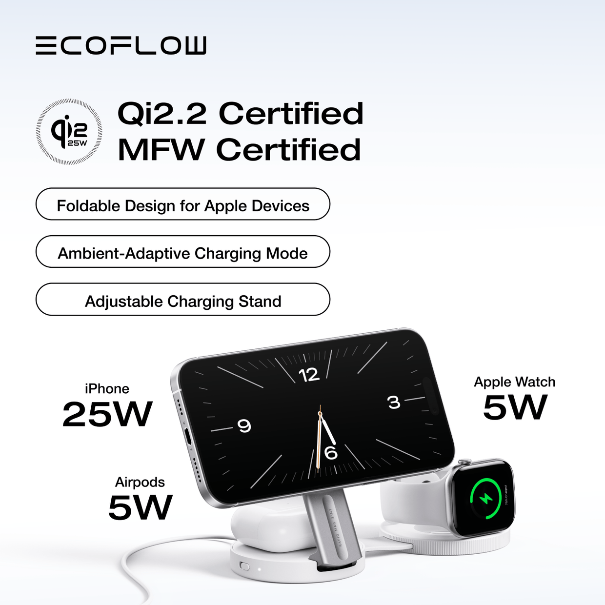 EcoFlow EcoFlow RAPID Mag Wireless Charging Station (3-in-1 Foldable)