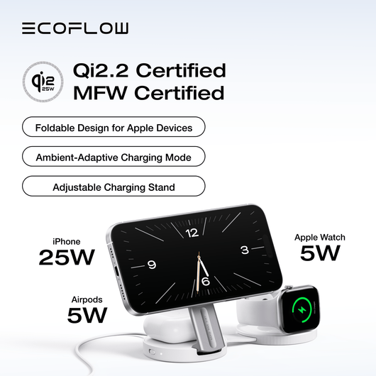 EcoFlow EcoFlow RAPID Mag Wireless Charging Station (3-in-1 Foldable)
