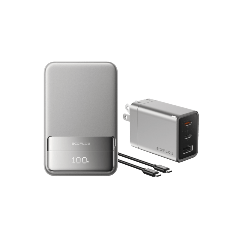 Load image into Gallery viewer, EcoFlow 10000 mAh / Silver / 65W Charger EcoFlow RAPID Magnetic Power Bank (10000mAh)
