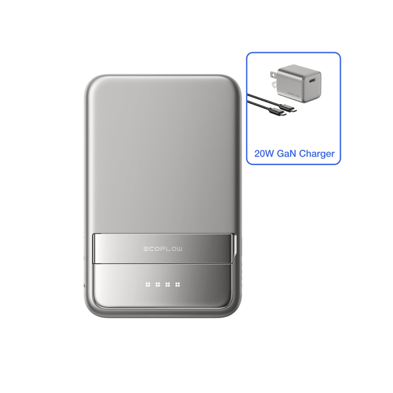 Load image into Gallery viewer, EcoFlow 5000 mAh / Silver / 20W Charger EcoFlow RAPID Magnetic Power Bank (5000mAh)
