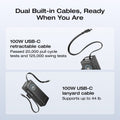 Load image into Gallery viewer, EcoFlow Rapid EcoFlow RAPID Power Bank (25,000mAh, 170W, 100W Built-In and Retractable Cables)
